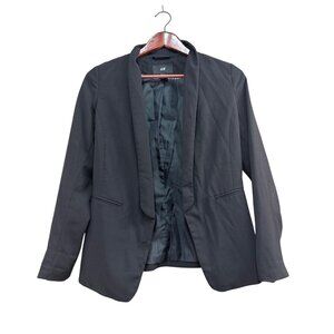 H&M Womens Black Blazer Jacket Size 4 Polyester & Elastane